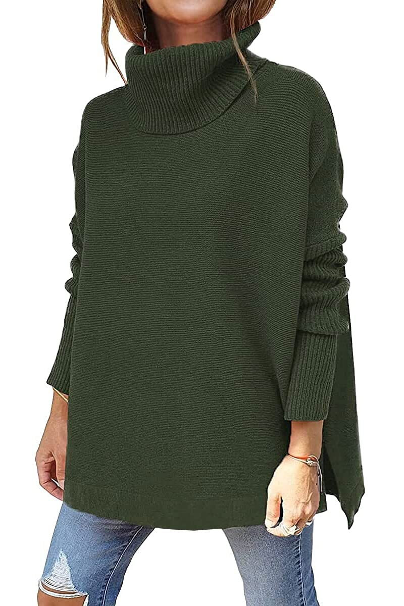 Oversized High Neck Sweater in Soft Knit Fabric