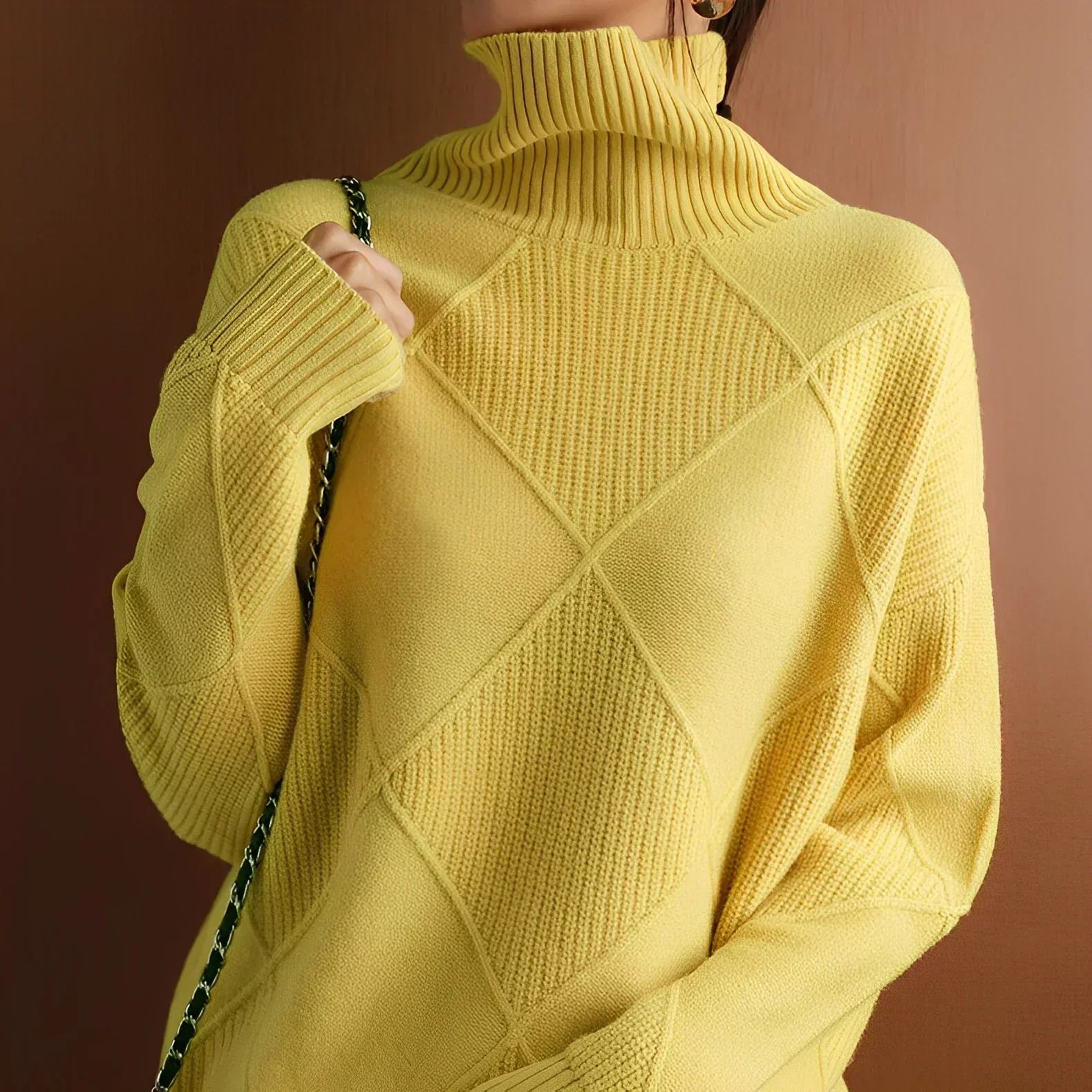 Structured High Neck Sweater for Comfortable Layering