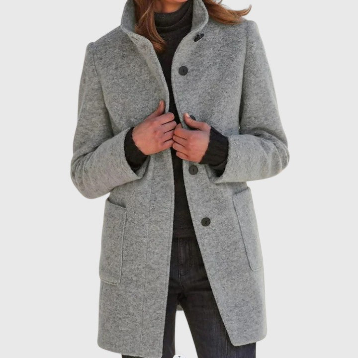 Women's Timeless Wool-Blended Coat with Plush Lining