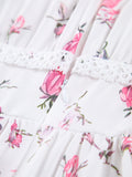 Floral V-Neck Short Dress for Stylish Summer Wear