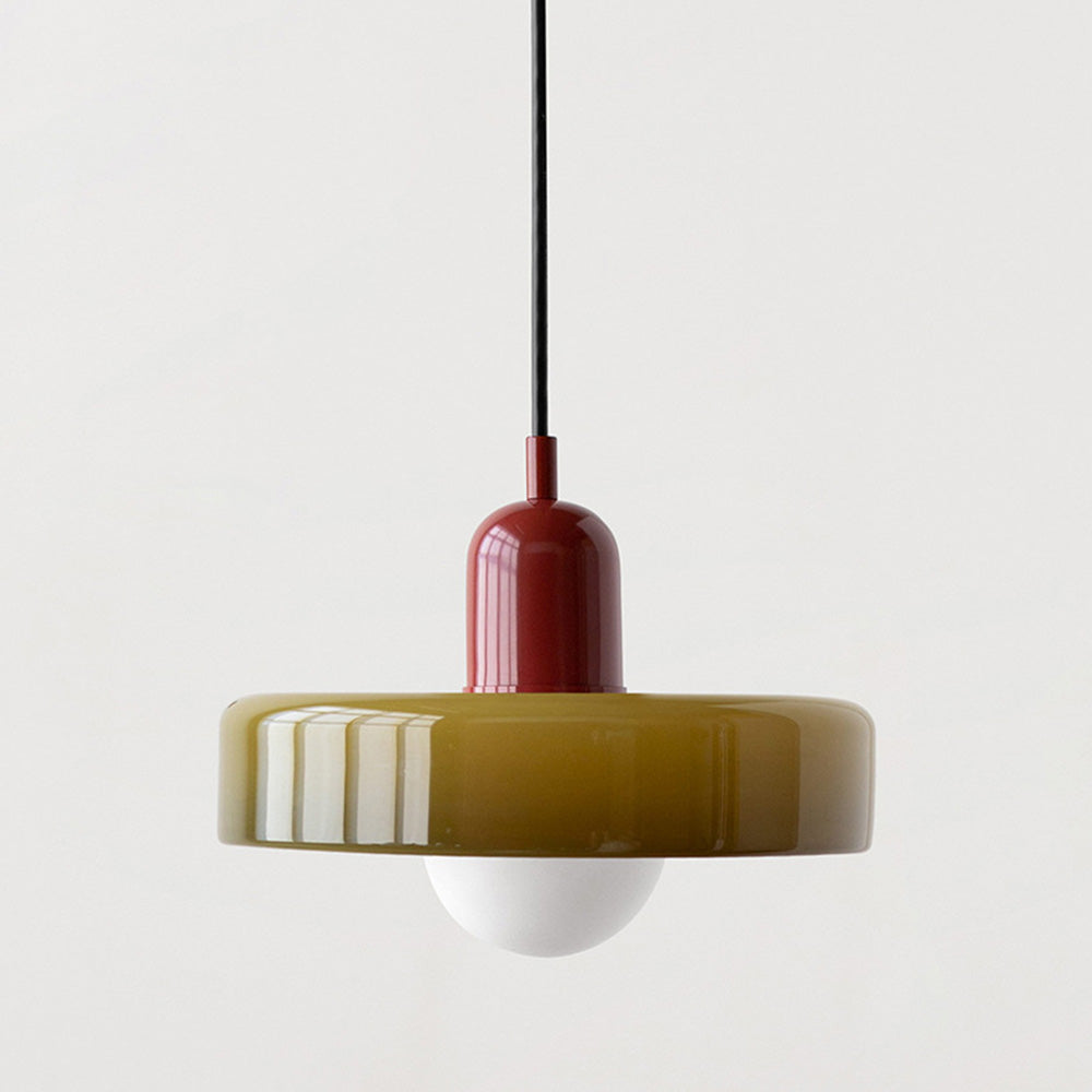 Coloured Glass Pendant Light