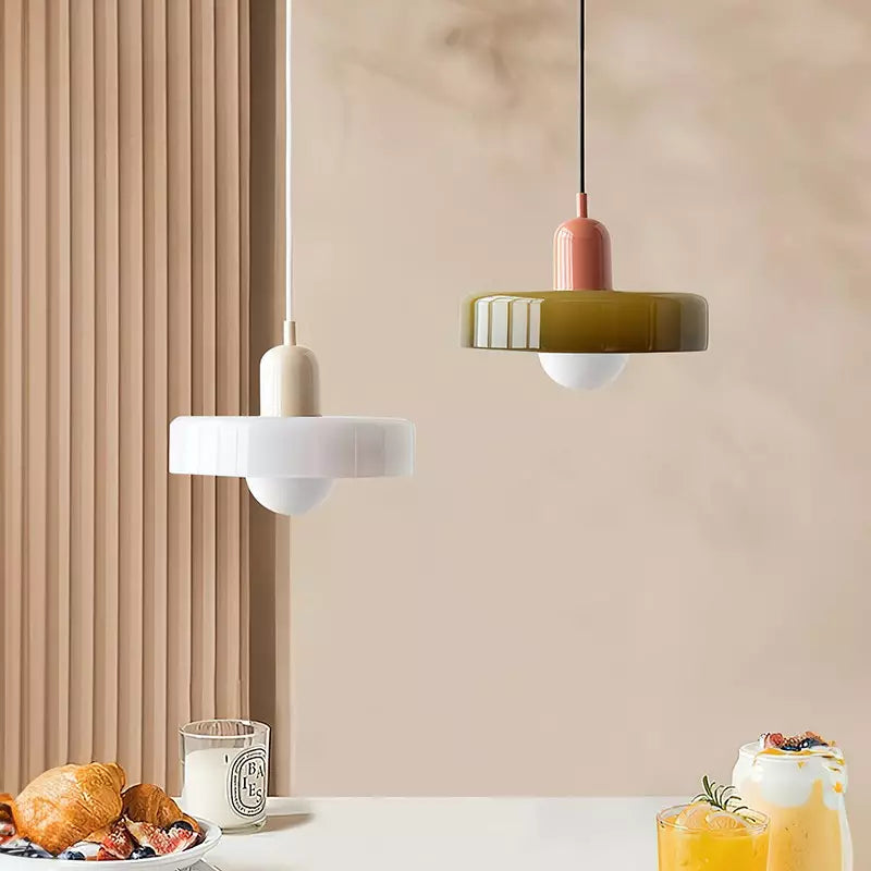 Coloured Glass Pendant Light