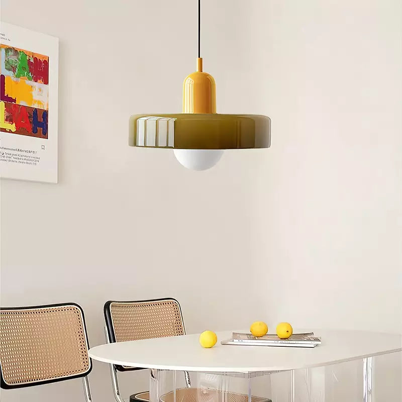 Coloured Glass Pendant Light