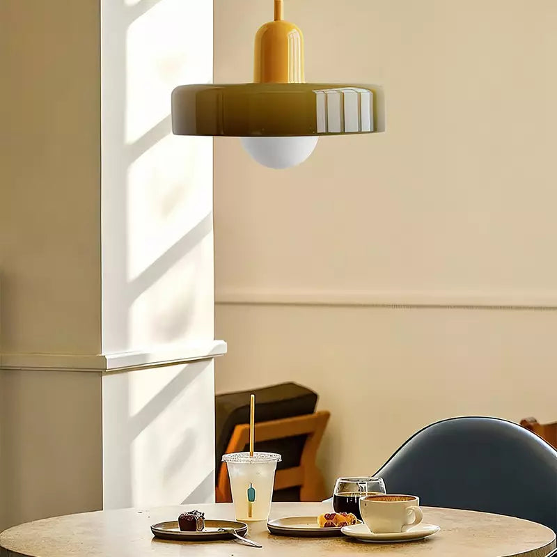 Coloured Glass Pendant Light