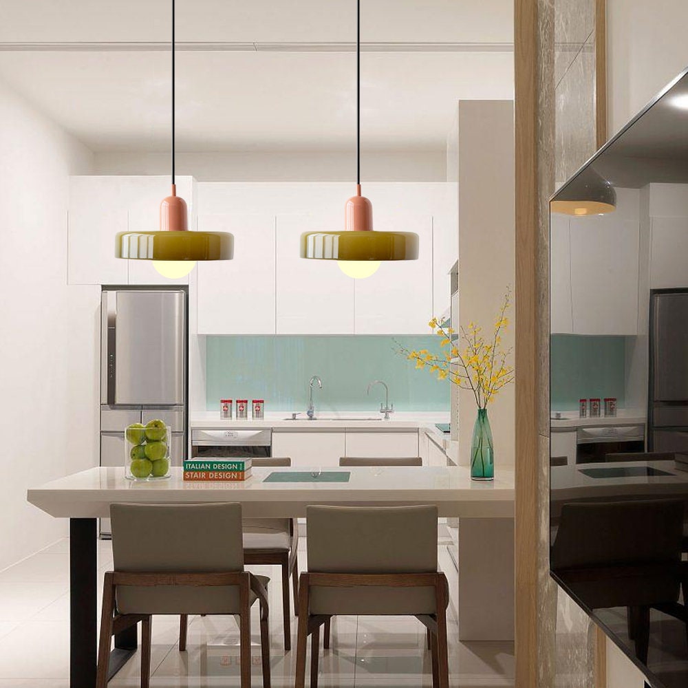 Coloured Glass Pendant Light