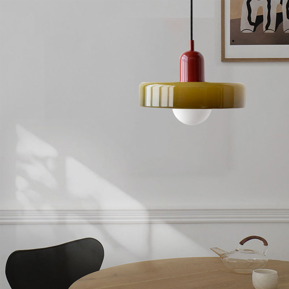 Coloured Glass Pendant Light