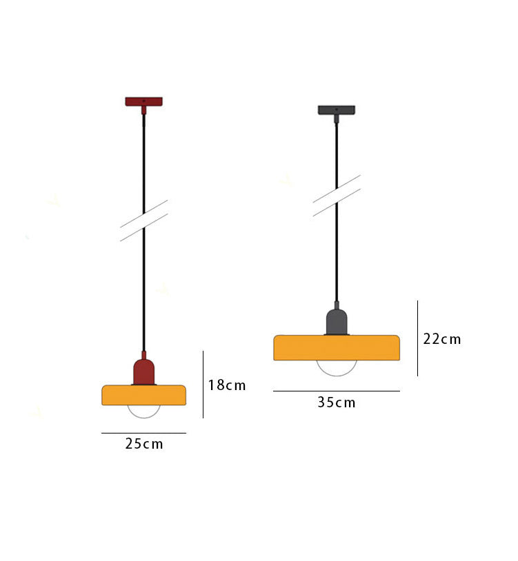 Coloured Glass Pendant Light
