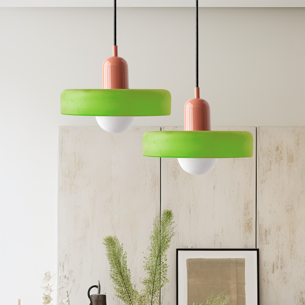 Coloured Glass Pendant Light