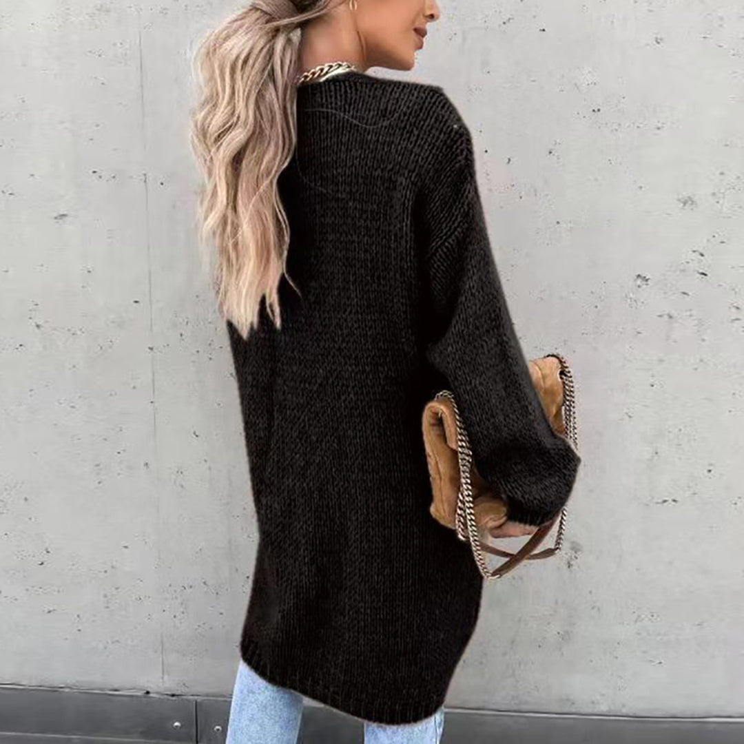 Women's Classic Long Knit Cardigan – Versatile All-Season Layer