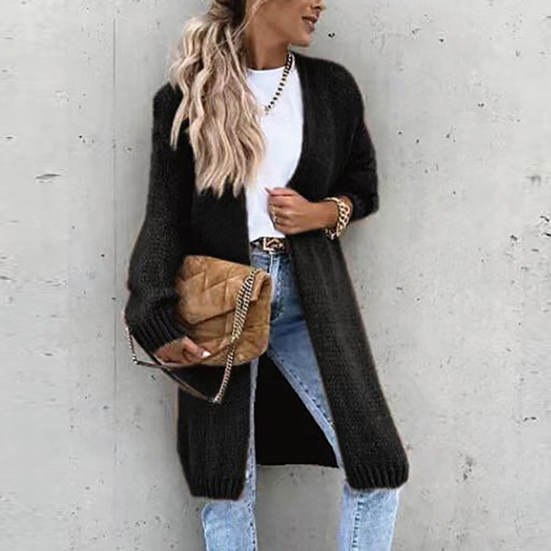 Women's Classic Long Knit Cardigan – Versatile All-Season Layer