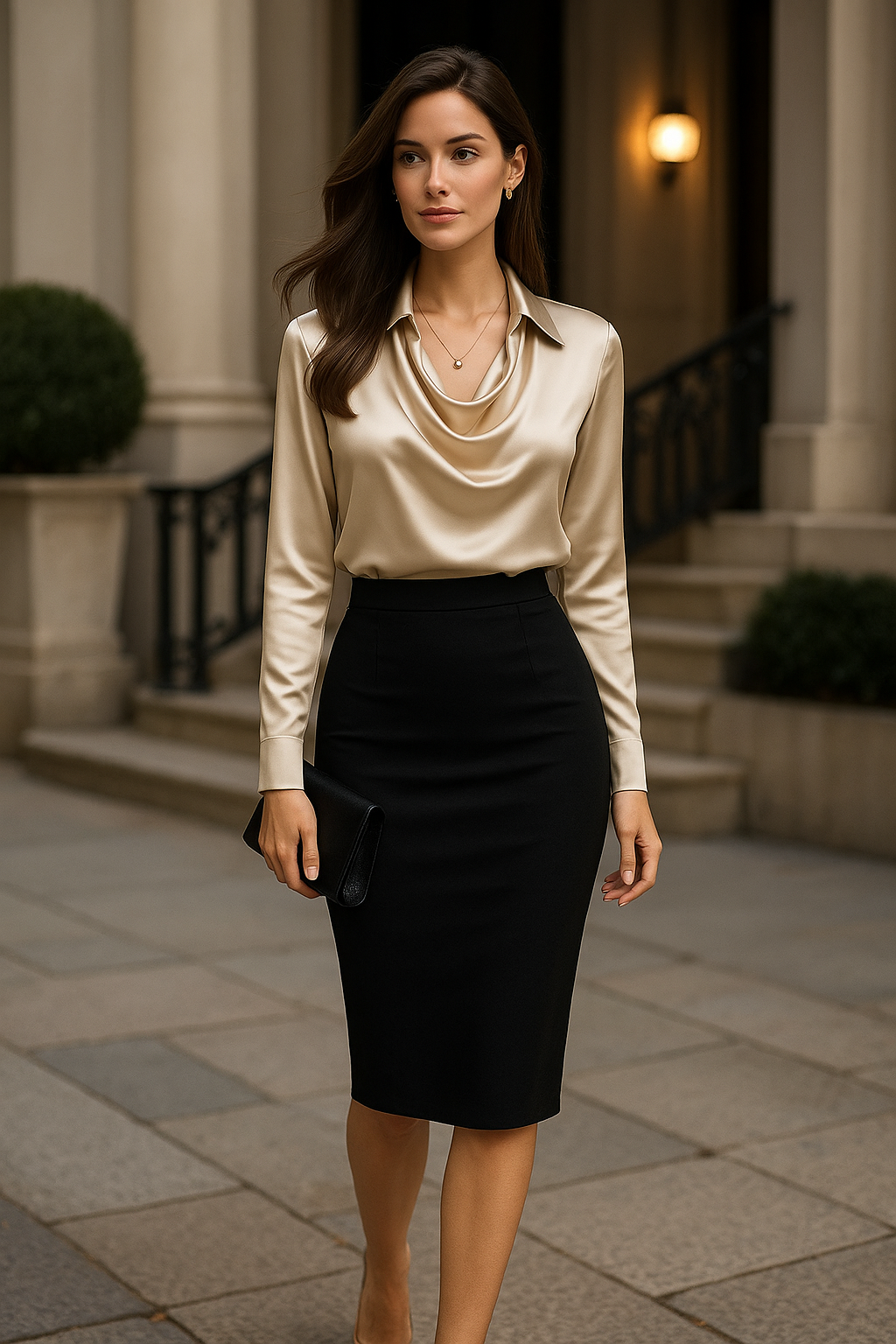 Shiny Short Sleeve Blouse - Elegant and Stylish Top