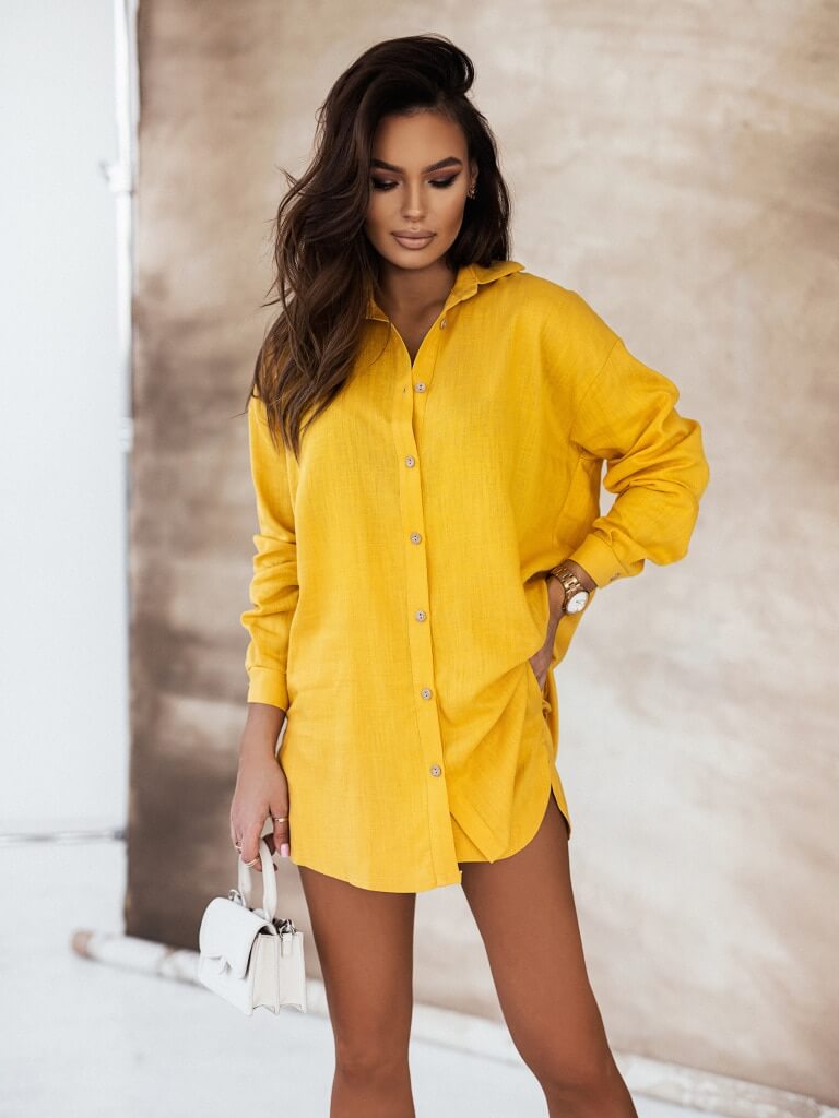 Men's Santorini Style Shirt and Shorts Set for Casual Wear