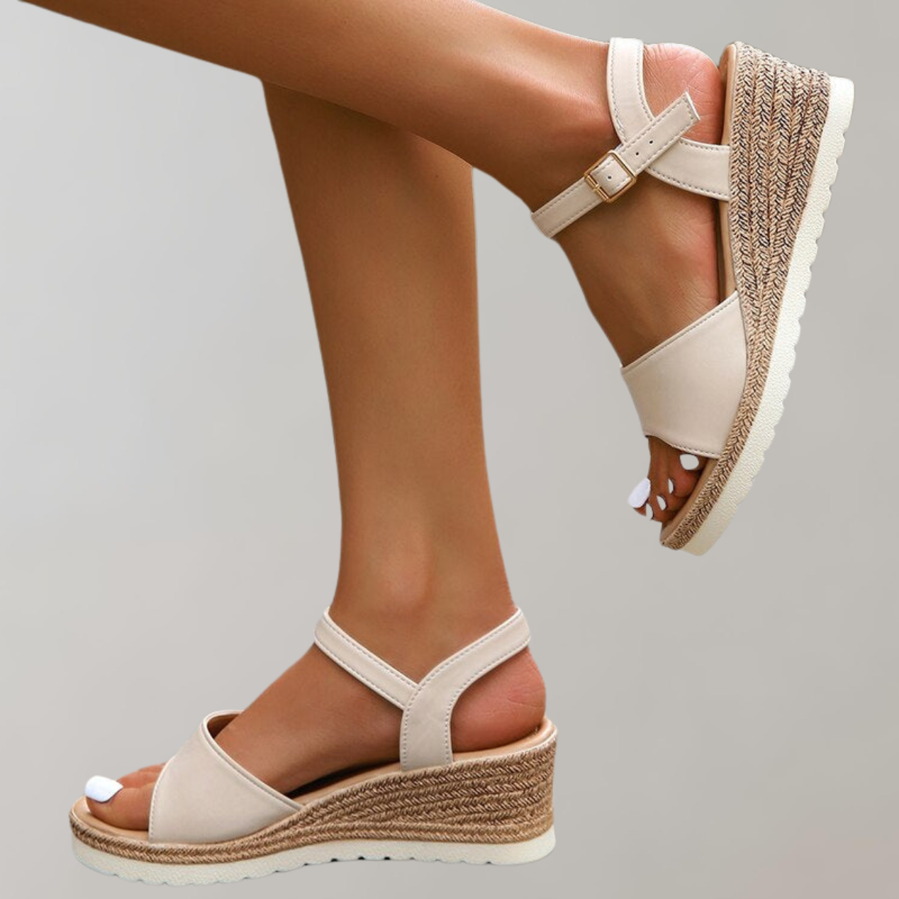 Orthopaedic Wedge Sandals, Adjustable Straps, Breathable