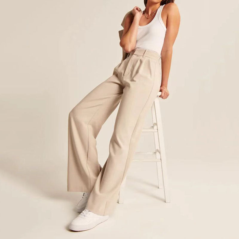 Women's Tailored Wide Leg Trousers for Effortless Style
