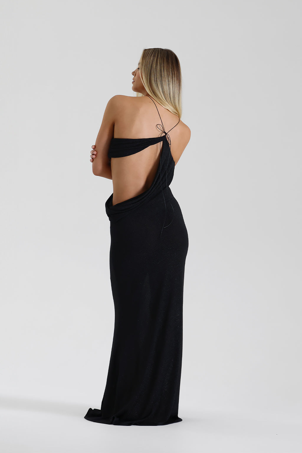Draped Maxi Dress for Women - Elegant and Flowy Design