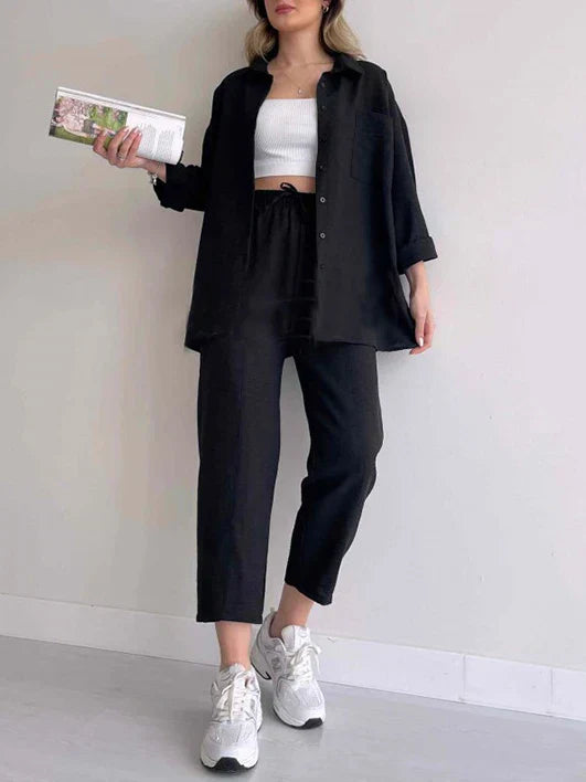 Spring Floral Shirt and Trouser Set for Stylish Outfits