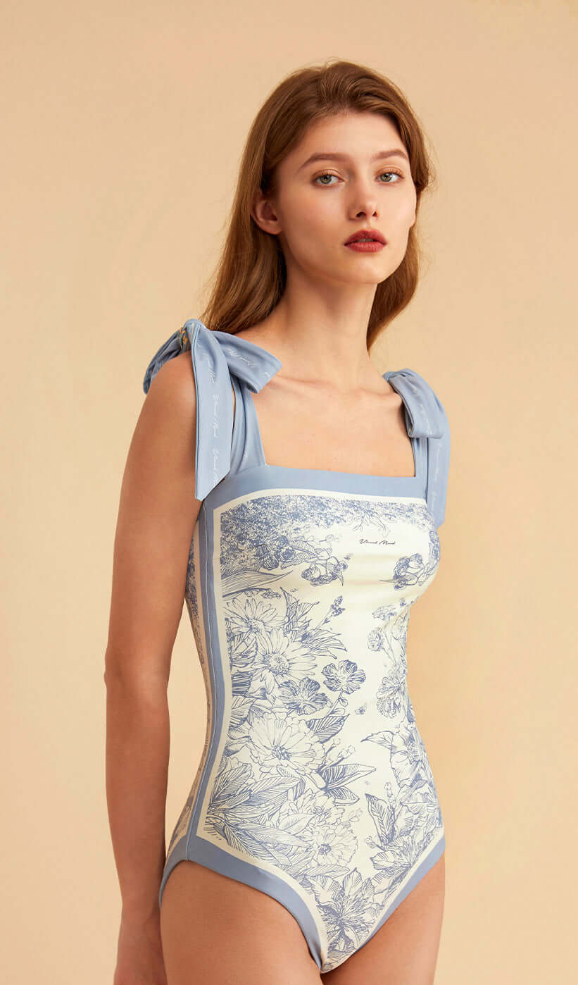 Reversible Vintage-Inspired Swimsuit for Women
