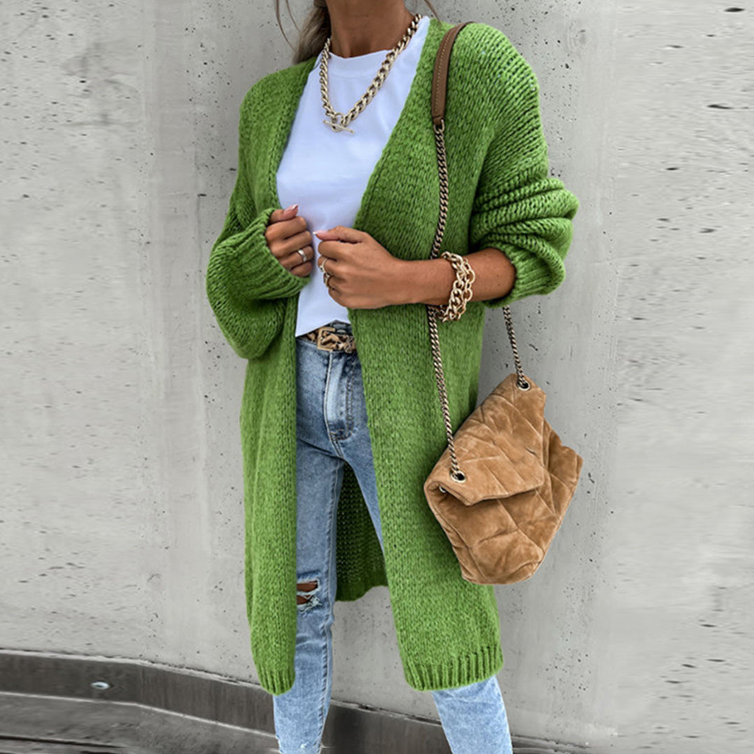 Women's Classic Long Knit Cardigan – Versatile All-Season Layer