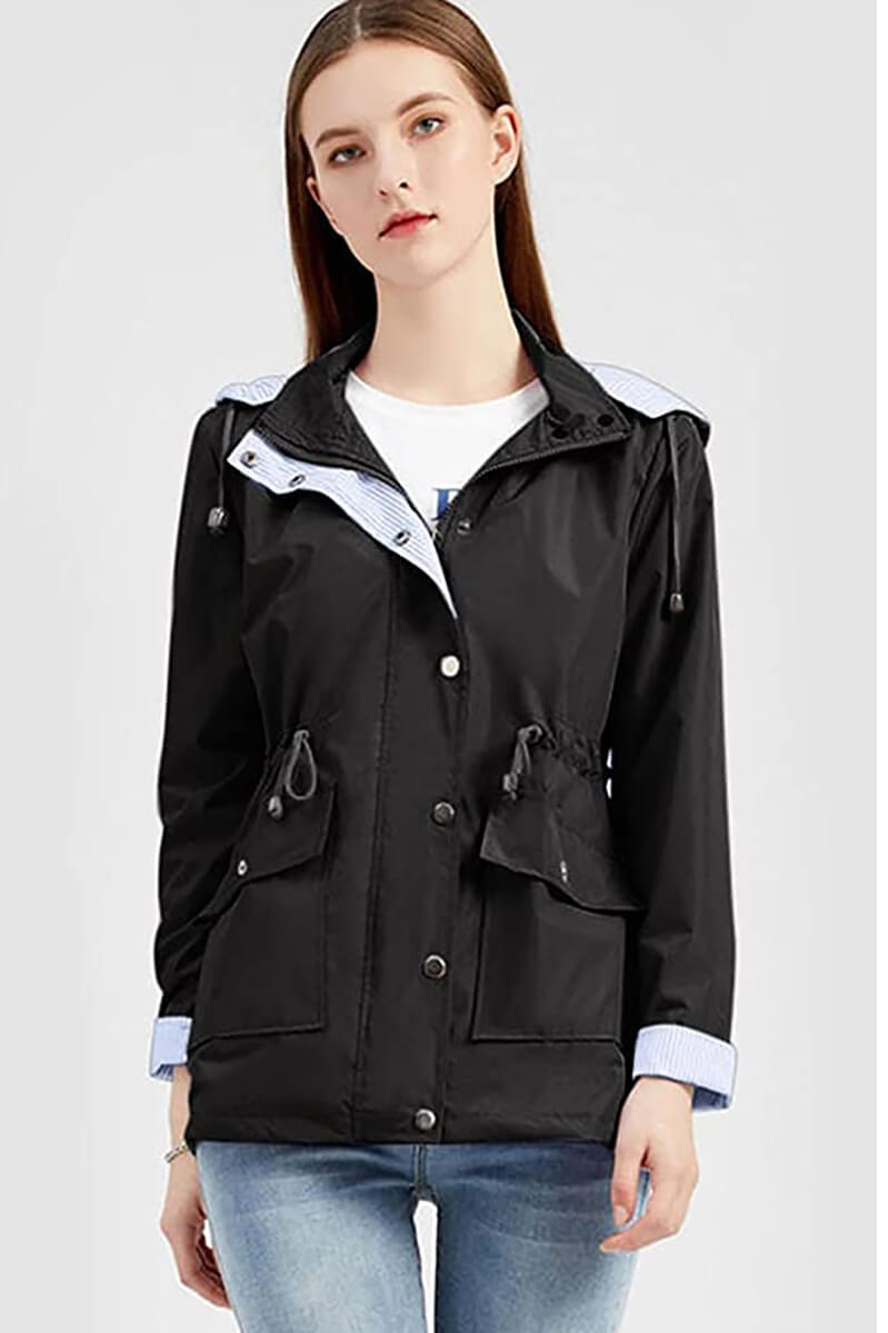 Hooded Windbreaker Jacket for Lightweight Outdoor Protection