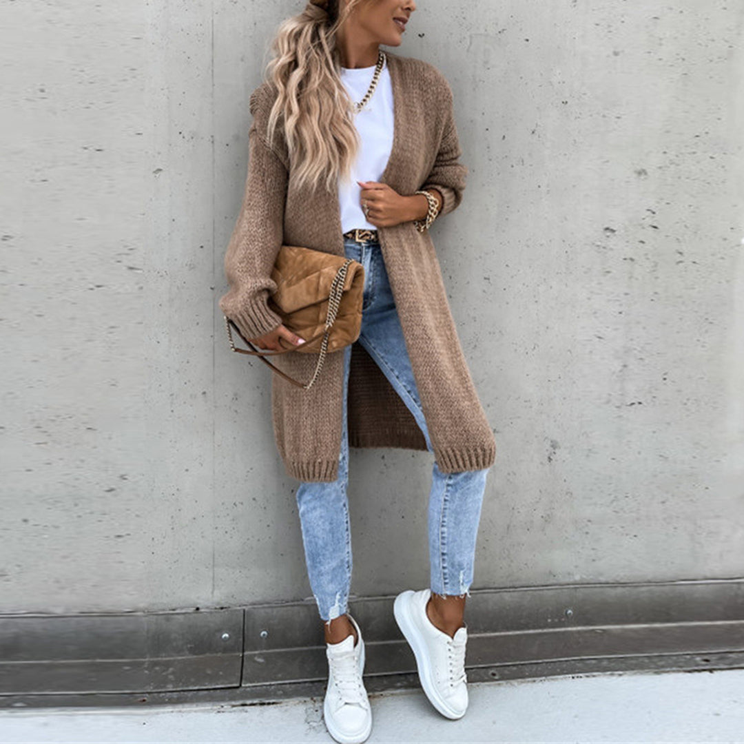 Women's Classic Long Knit Cardigan – Versatile All-Season Layer