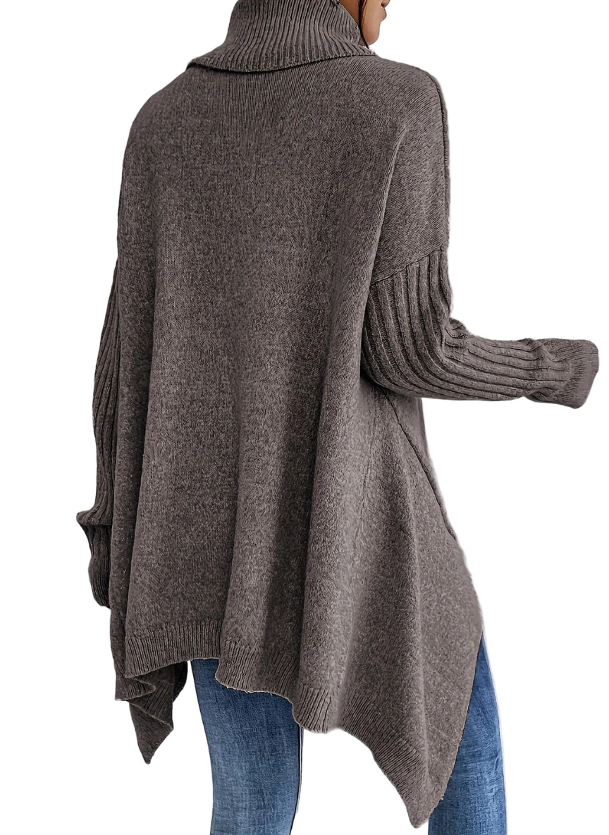 Women's Elegant Long Turtleneck Knit Sweater