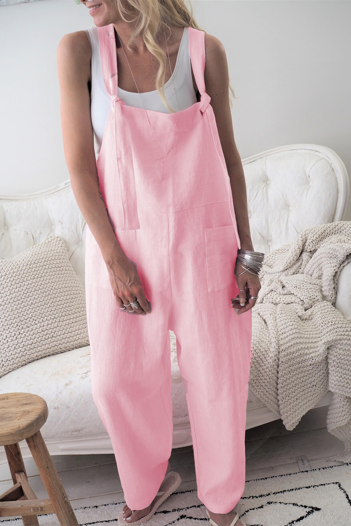 Oversized Sleeveless Jumpsuit in Berkeley Style