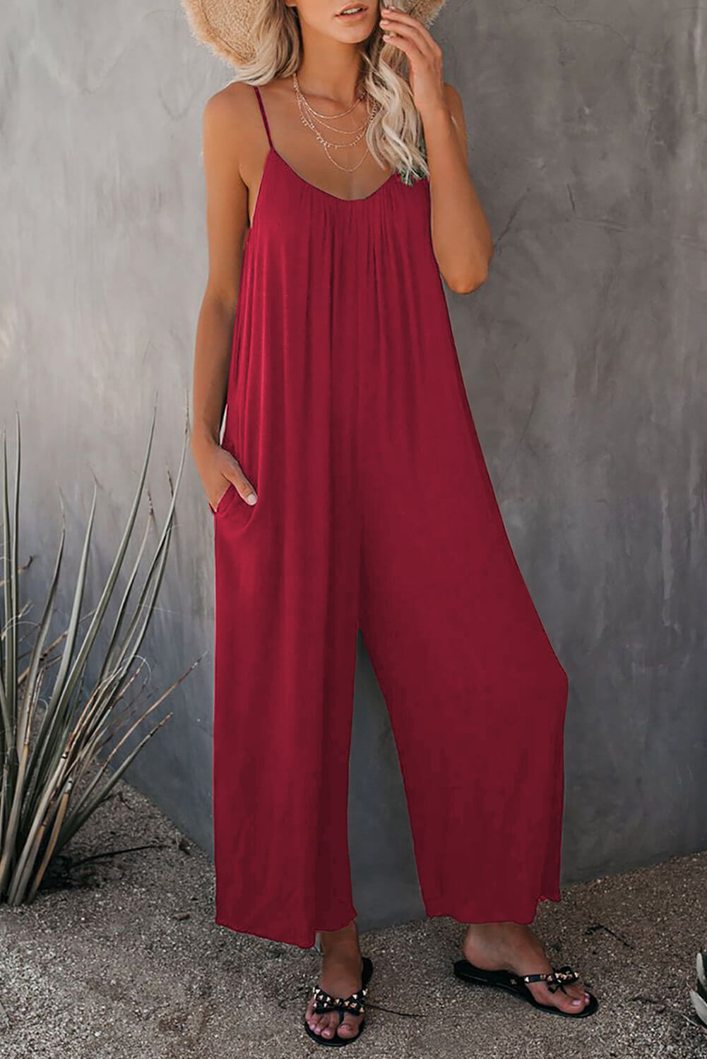 Chic Fluid Jumpsuit with Smooth Finish and Versatile Style