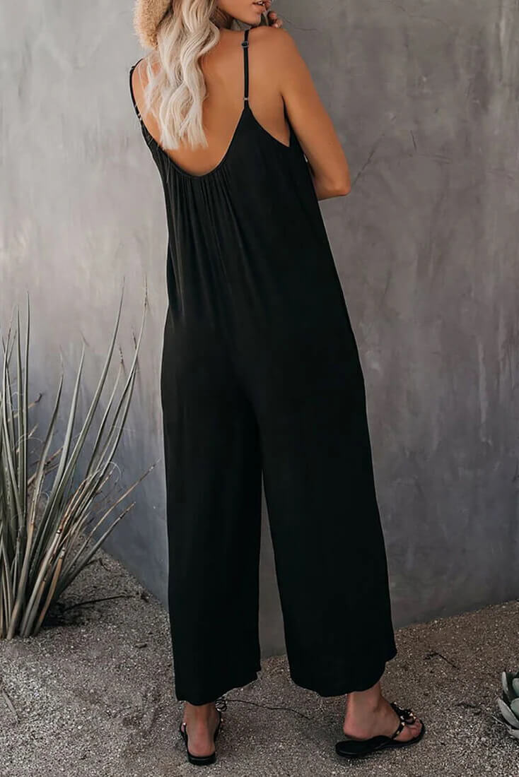 Chic Fluid Jumpsuit with Smooth Finish and Versatile Style