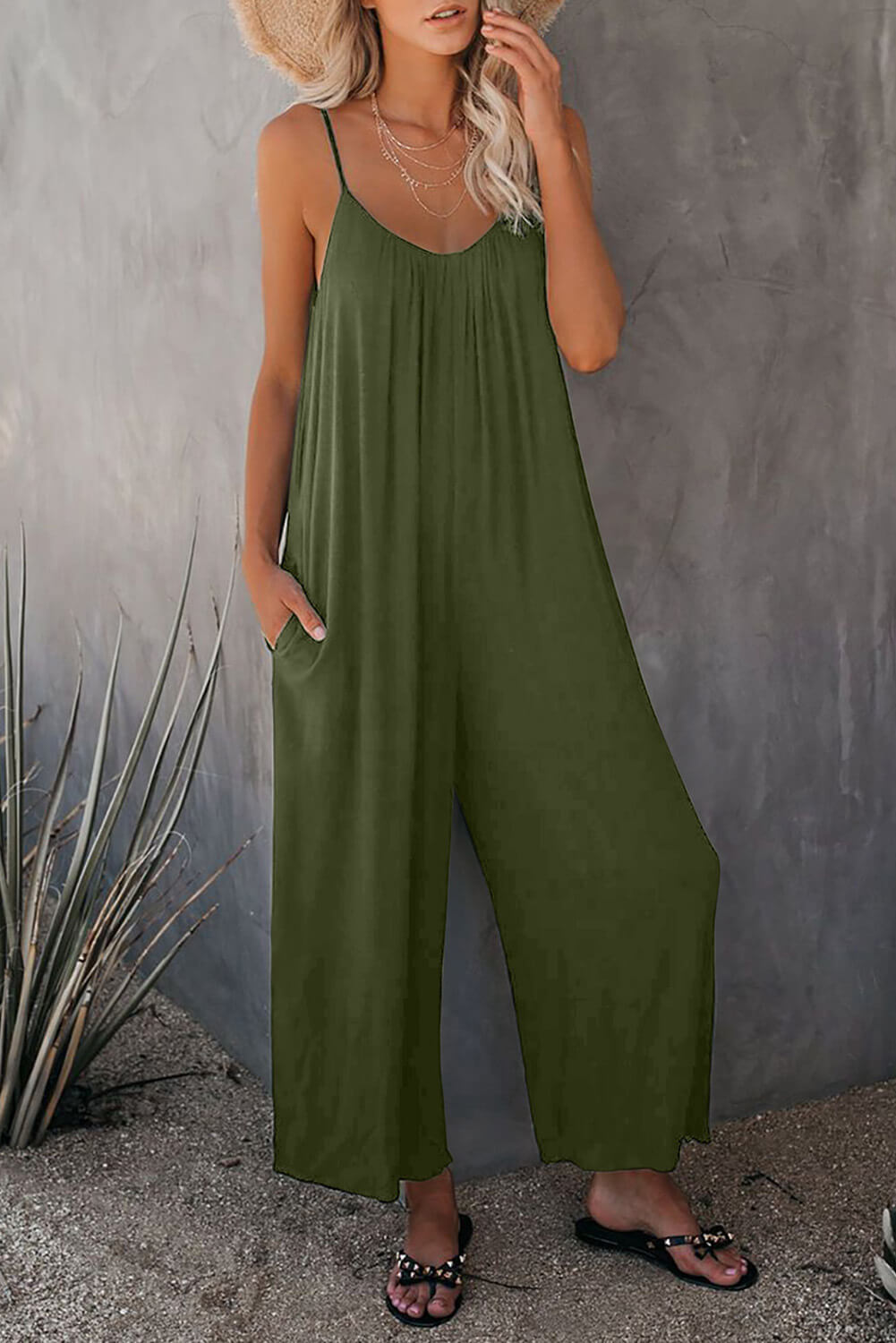 Chic Fluid Jumpsuit with Smooth Finish and Versatile Style