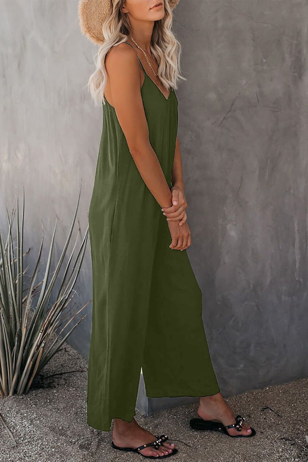 Chic Fluid Jumpsuit with Smooth Finish and Versatile Style