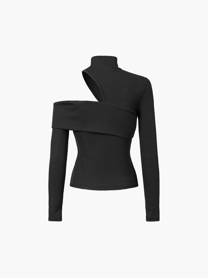 High Neck Short Mesh Blouse for Stylish Outfits