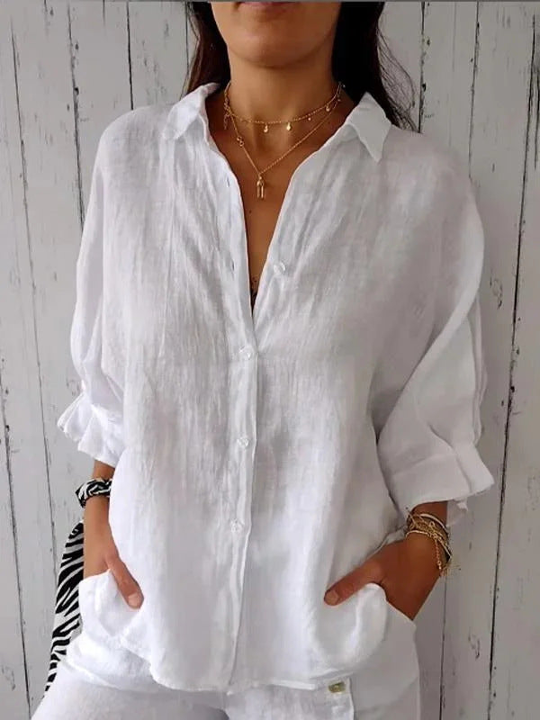 Cotton Top with Back Tie Detail