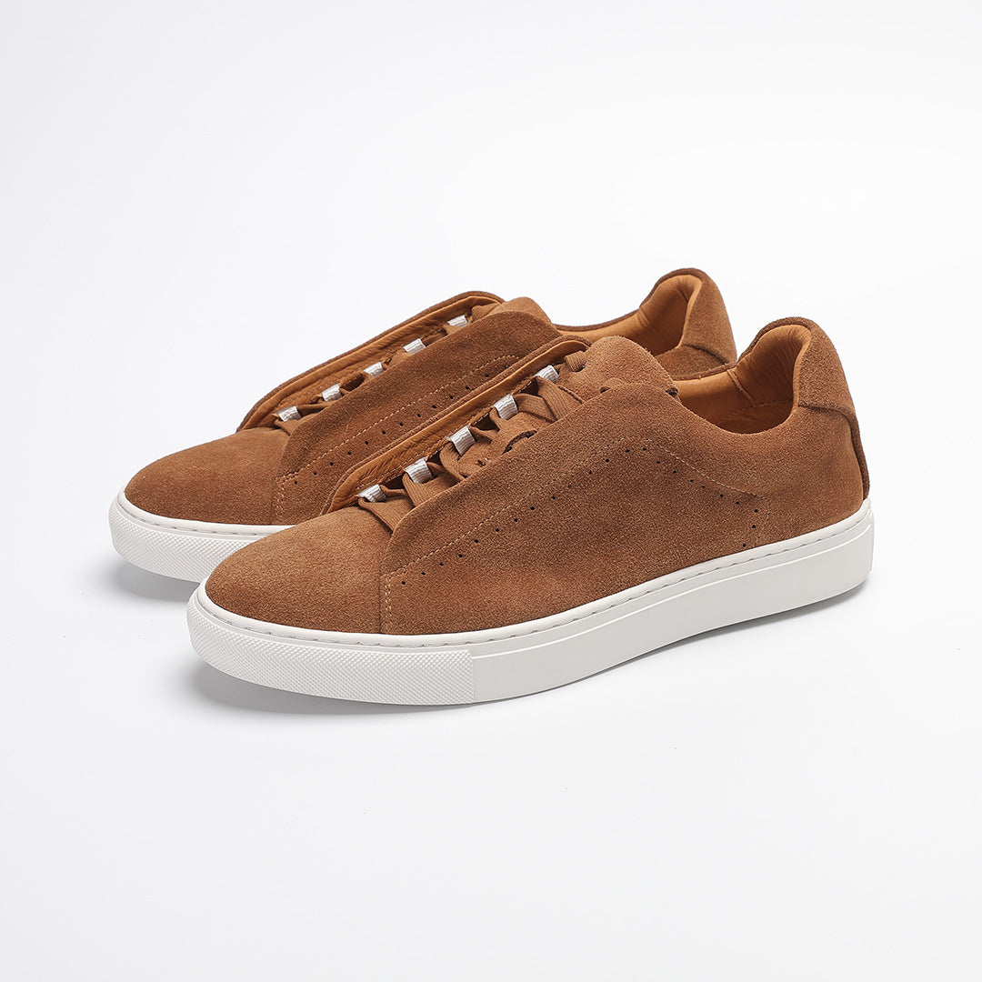 Men’s Camel Suede Low Sneakers