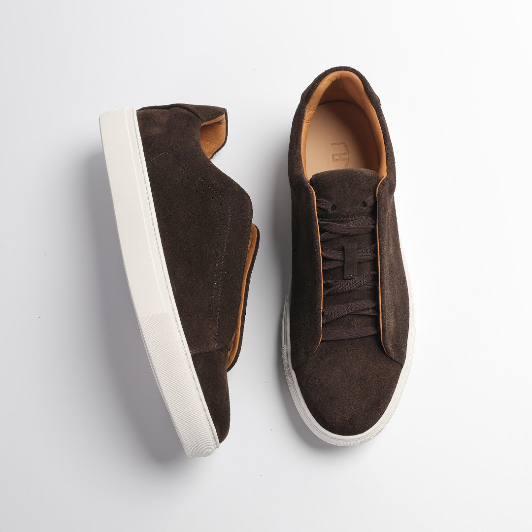 Men’s Brown Suede Low Sneakers