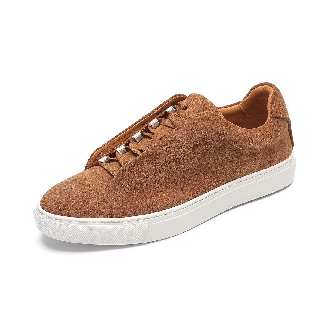 Men’s Camel Suede Low Sneakers
