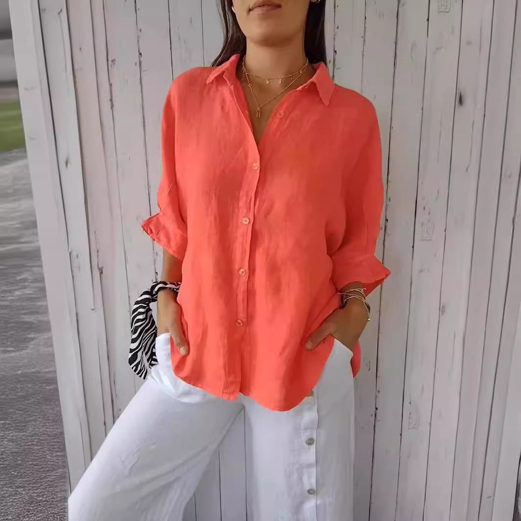 Cotton Top with Back Tie Detail
