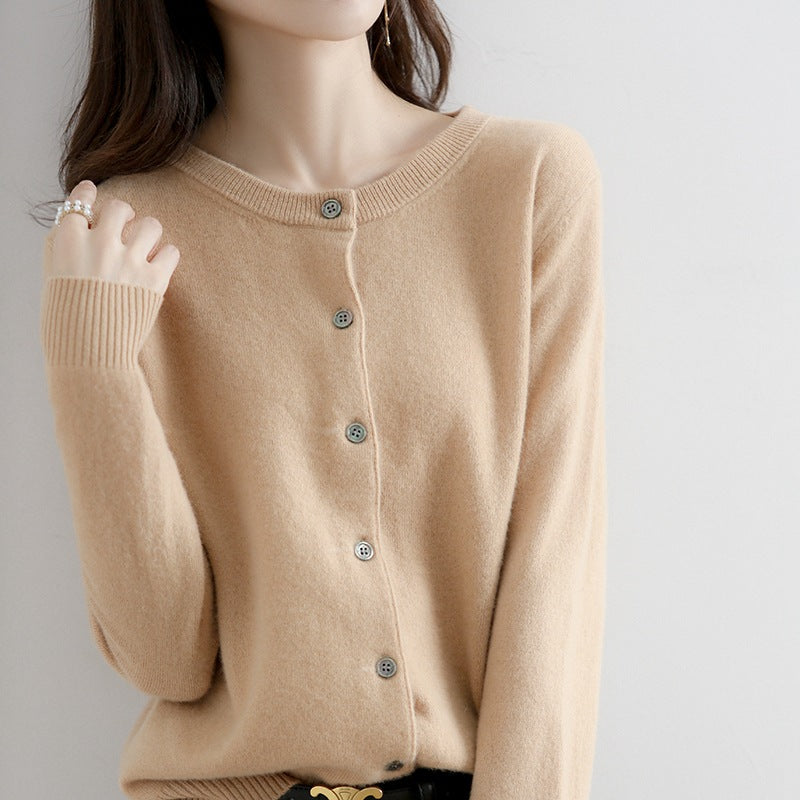 Women's Basic Knit Cardigan - Versatile Layering Essential
