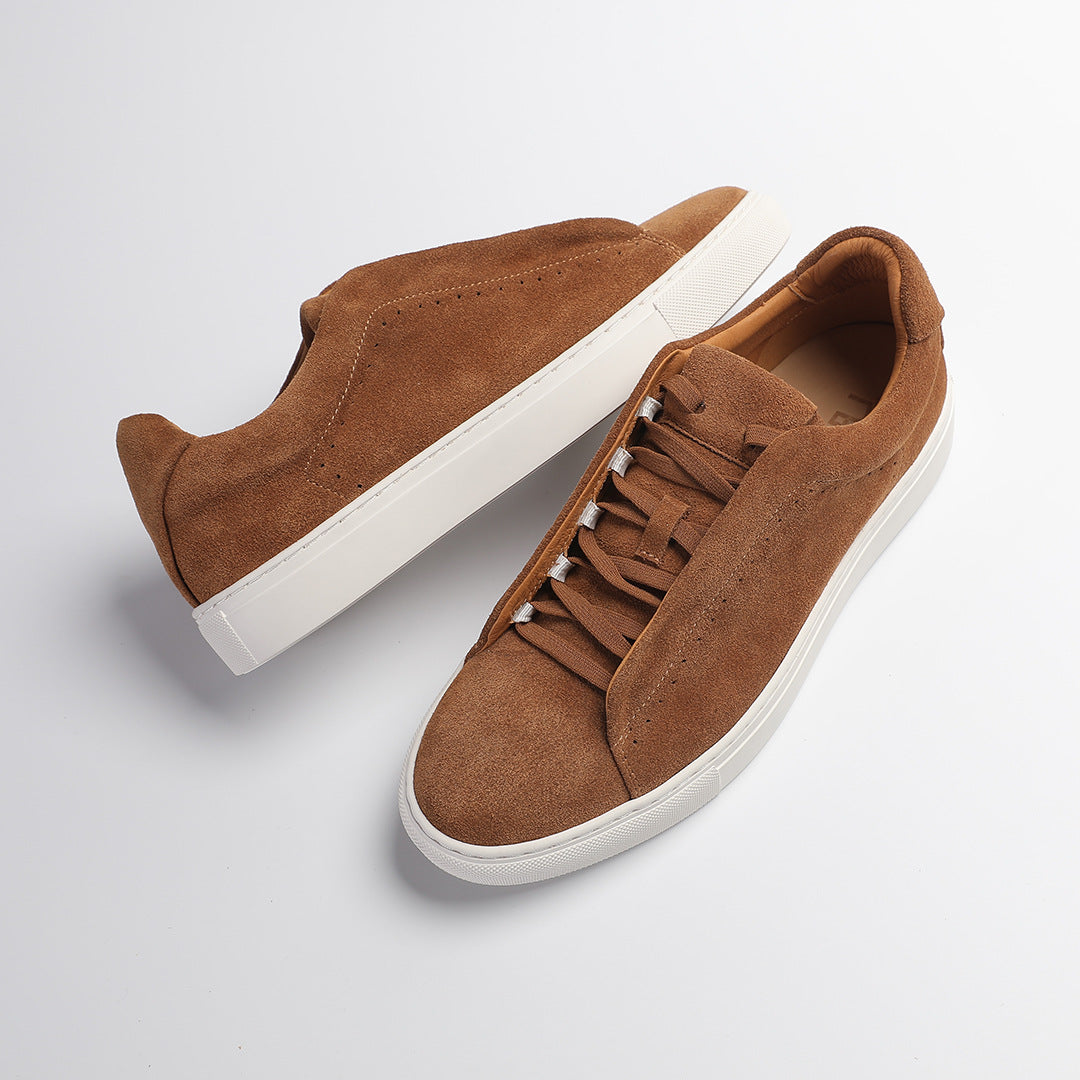 Men’s Camel Suede Low Sneakers