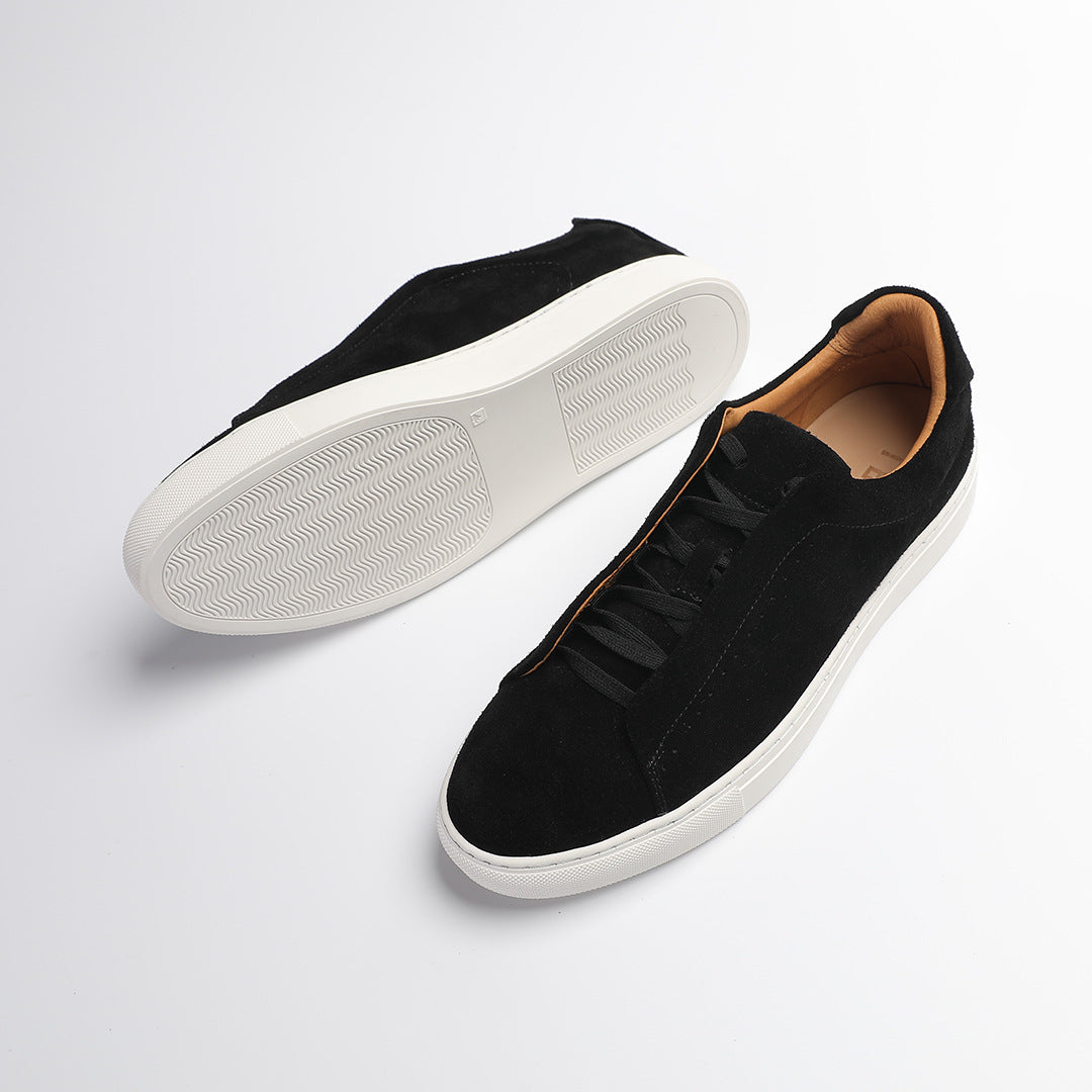 Men’s Black Suede Low Sneakers