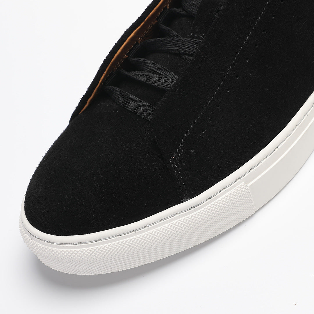 Men’s Black Suede Low Sneakers