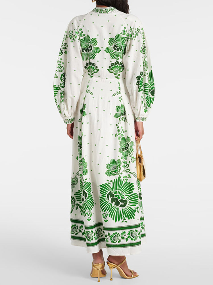 Embroidered A-Line Dress with Elegant Detail