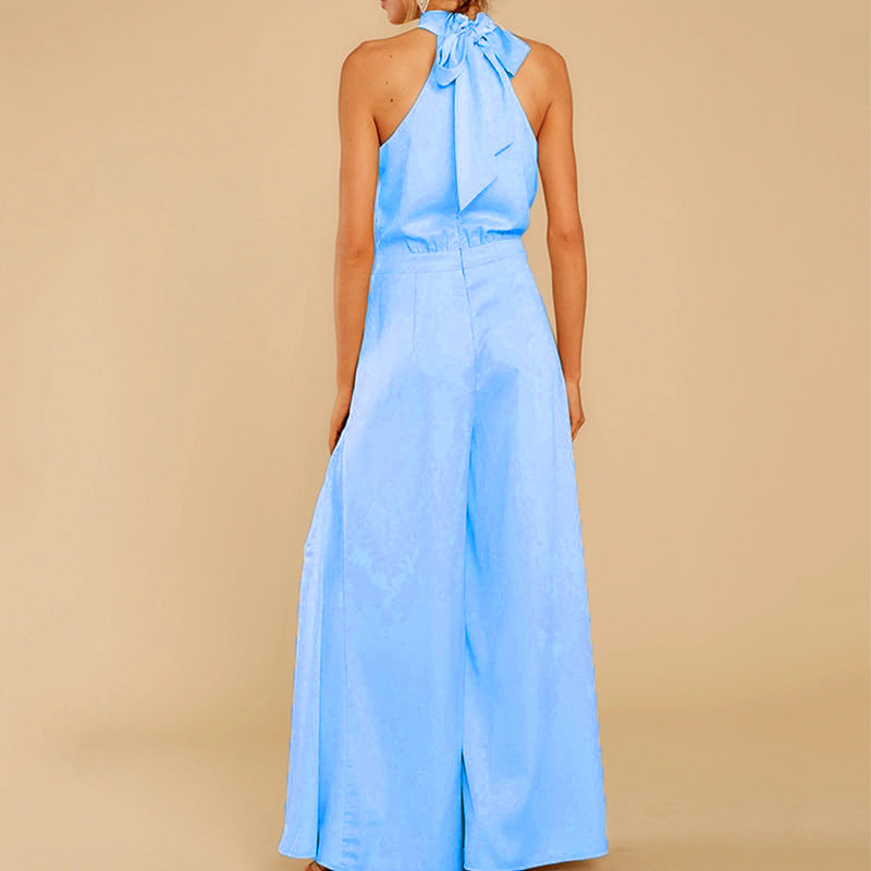 Chic Halter Neck Jumpsuit for Effortless Style and Comfort
