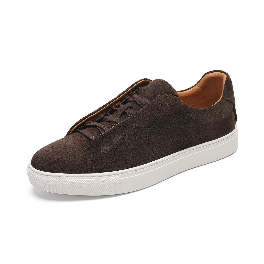 Men’s Brown Suede Low Sneakers