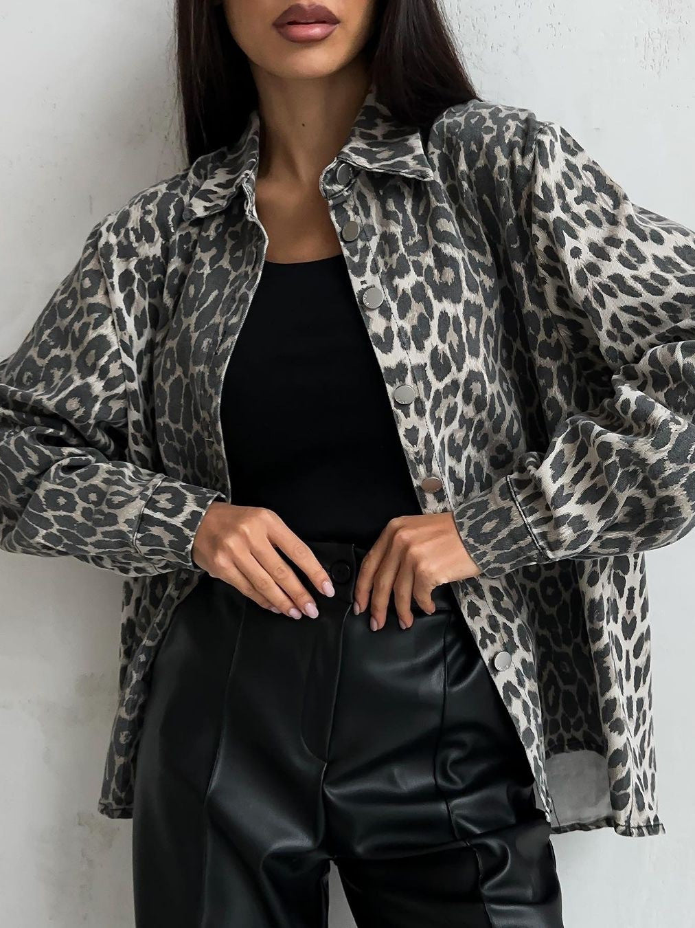 Leopard Print Women's Animal Jacket for Stylish Layering