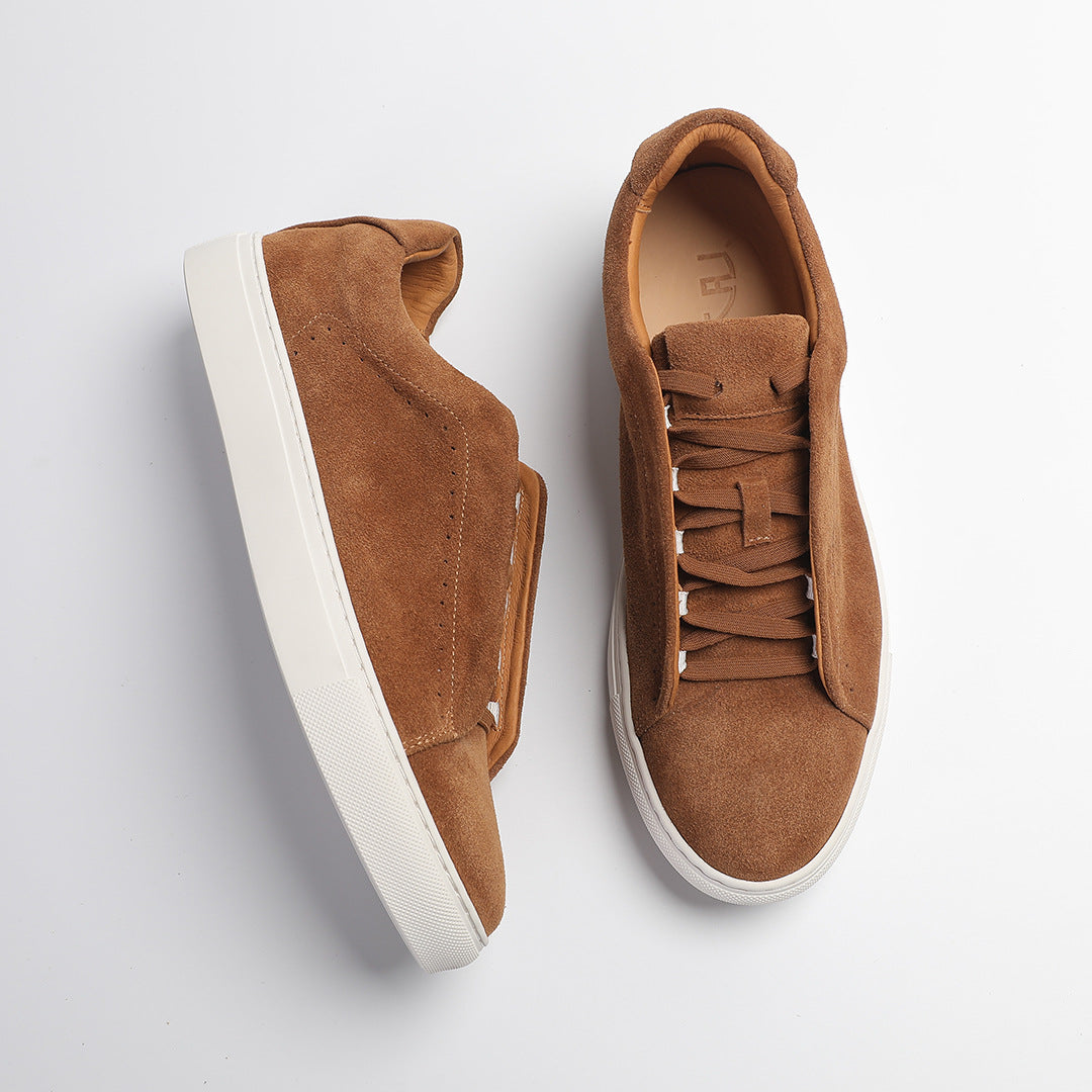 Men’s Camel Suede Low Sneakers