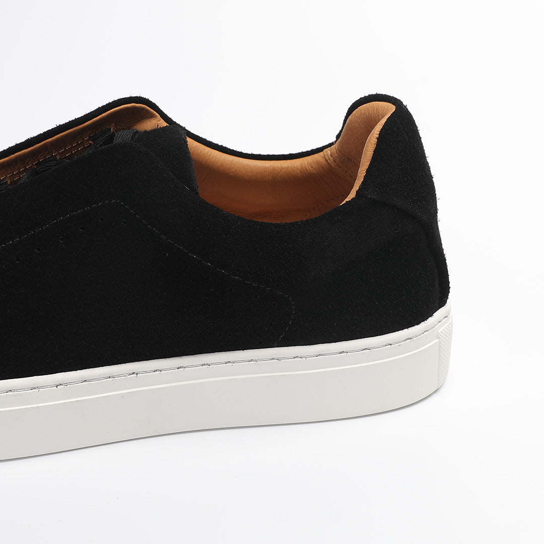 Men’s Black Suede Low Sneakers