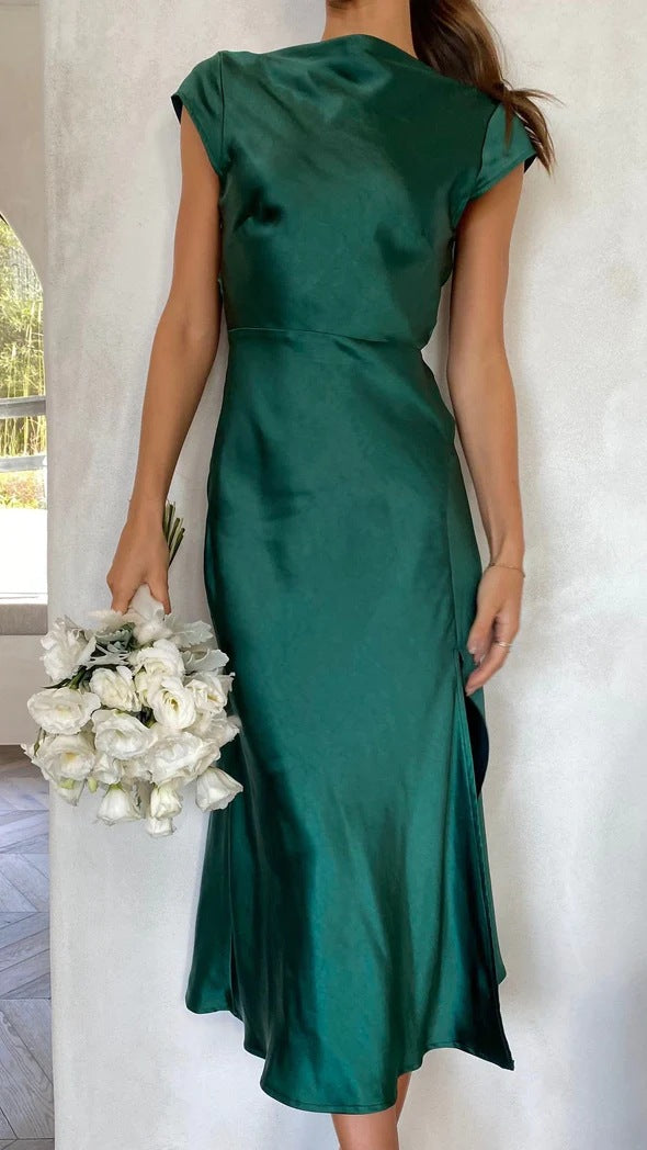 Ethereal Elegance Women's Midi Dress for Special Occasions