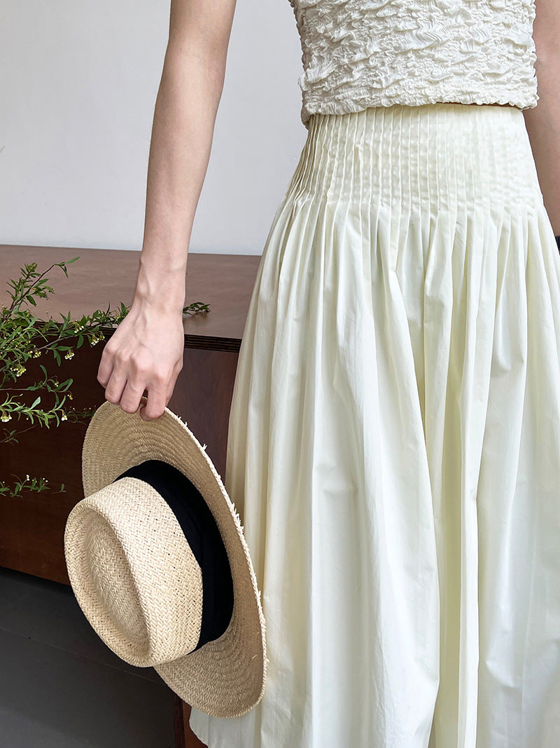 High-Waisted Midi Skirt with Flattering Fit and Versatile Style