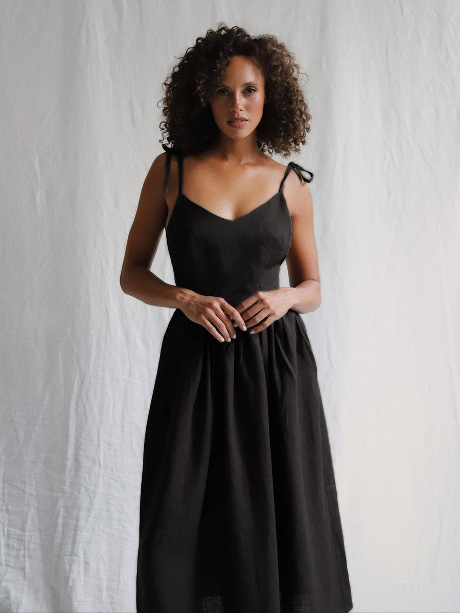 Cotton Maxi Dress with Long Straps for Comfortable Everyday Wear