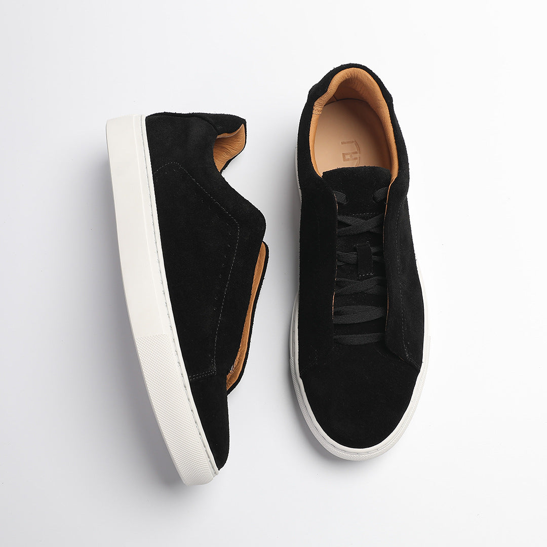 Men’s Black Suede Low Sneakers
